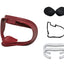 Facial Interface & Foam Replacement Set with Facial Interface Spacer for Meta/Oculus Quest 2 (Dark Red & Light Grey)