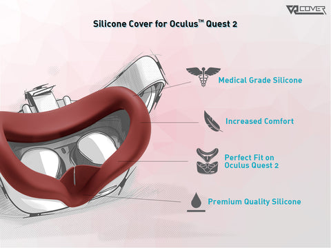 Silicone Cover Red for Meta/Oculus Quest 2