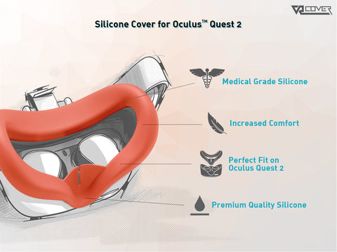 Silicone Cover Orange for Meta/Oculus Quest 2